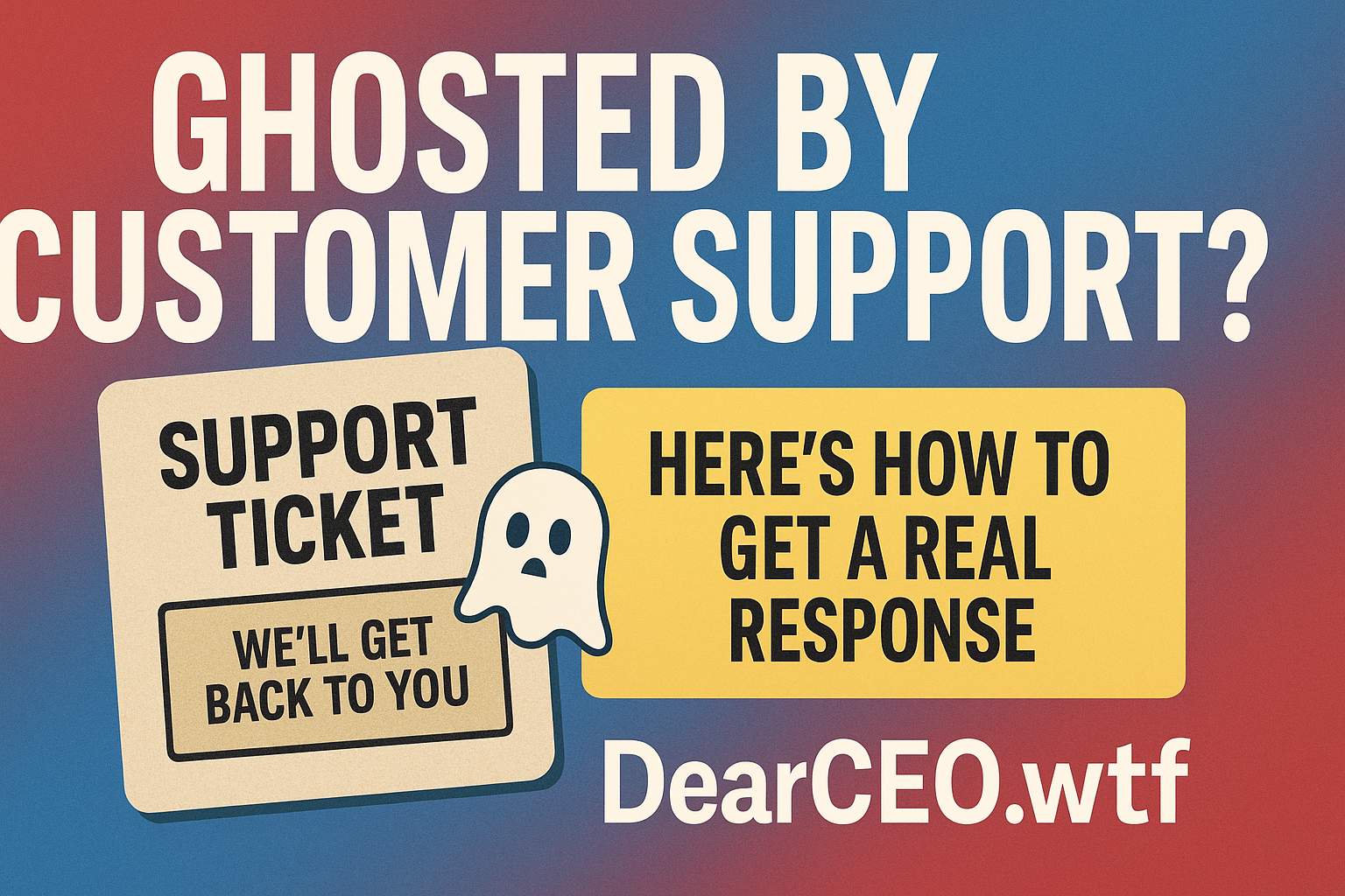 Ghosted by Customer Support? Here's How to Get a Real Response